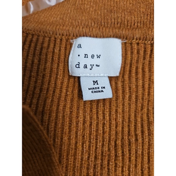 Womens Sweater Dress Sz Med  Rust Thick Classic Soft Collar Office Boho Classic - Picture 4 of 9